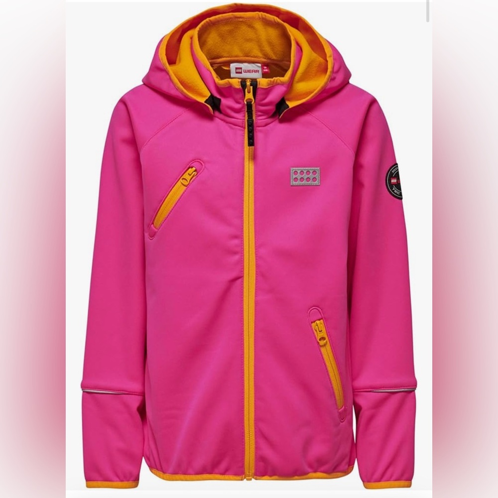 Lego | Softshell jacket with detachable hood | Pink and Orange Hooded Jacket